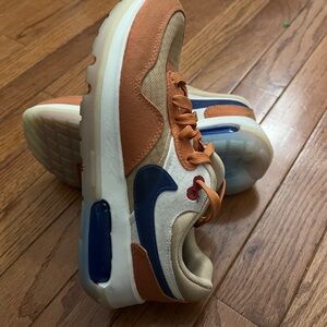Nike Orange and Blue Athletic Sneakers